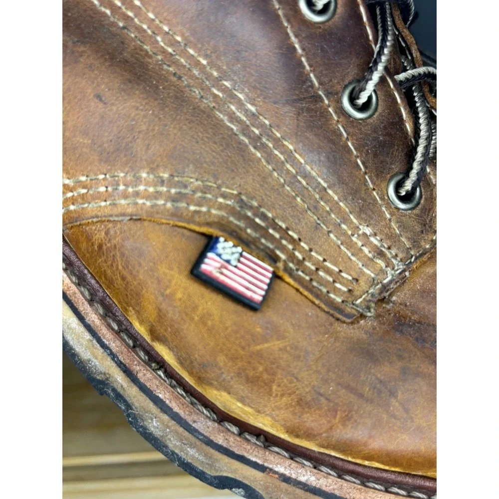 Carolina CA7029 Mens 10.5 2E Brown Leather Work Boots Union Made EH Rated